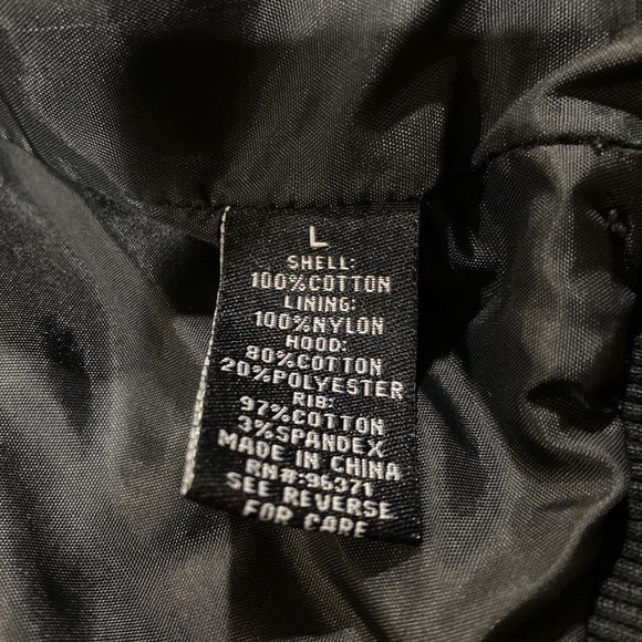 Empyre Surplus Y2K black hooded utility jacket size Large - Picture 12 of 15